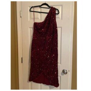 One Shoulder Sequin Cocktail Dress
